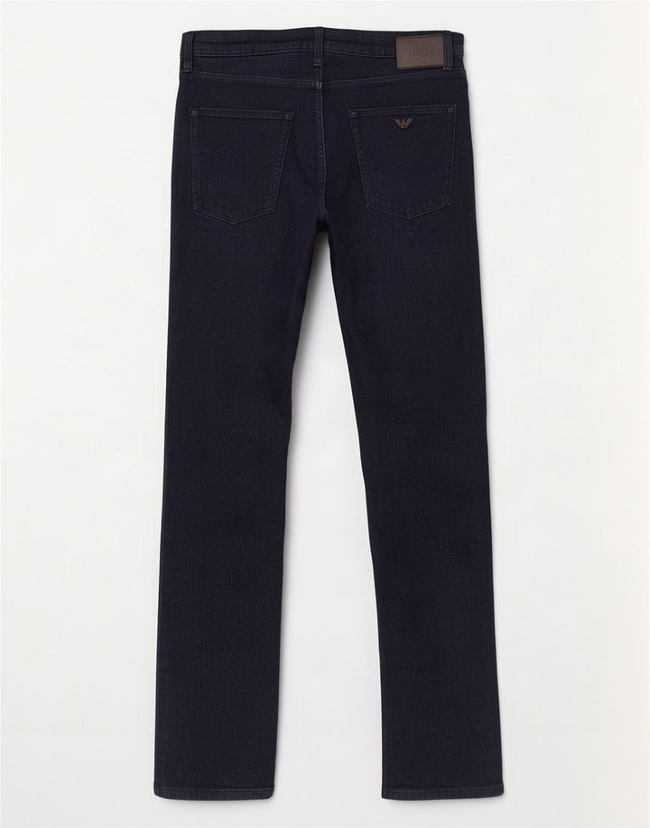 Armani Mens Straight Jeans W34 L32 Azul Marinho Algodão