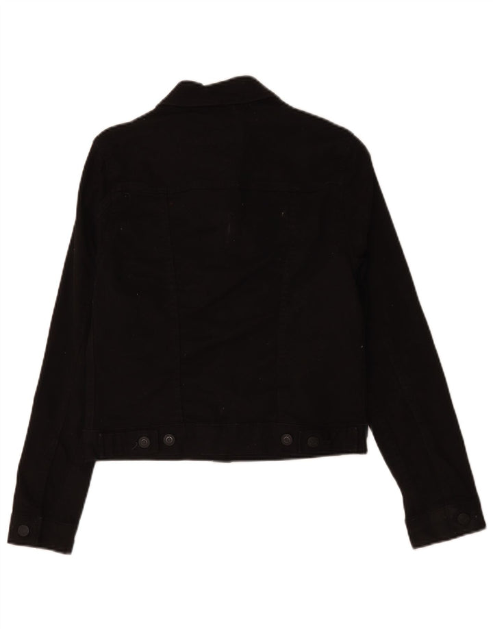 Jaqueta jeans feminina Levi's UK 6 XS algodão preto