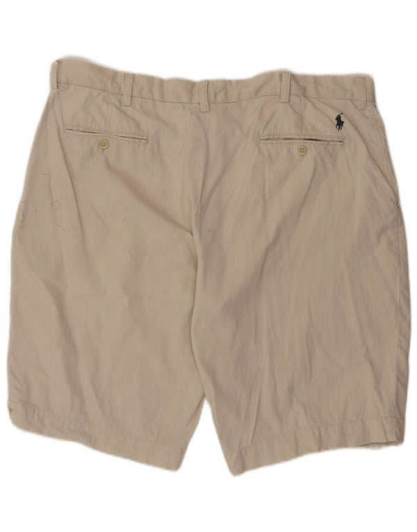 Polo Ralph Lauren Mens Chino Shorts W40 XL Algodão Bege