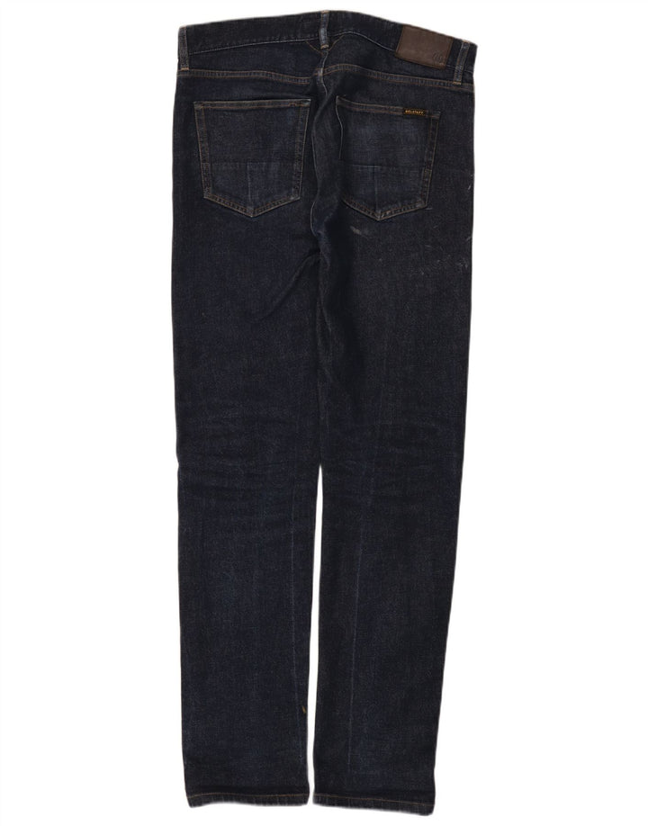 Belstaff Mens Slim Jeans W31 L32 Azul Marinho Algodão