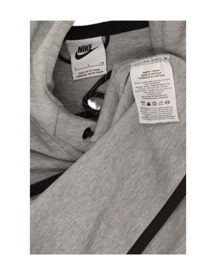 Jumper com capuz feminino Nike UK 10 pequeno algodão cinza