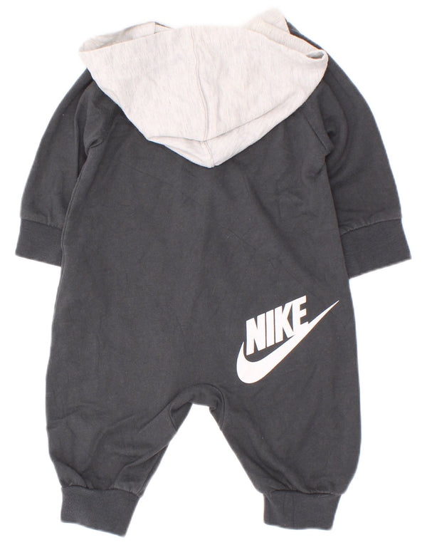 Macacão Nike Baby Boys com capuz gráfico 0-3 meses cinza colorblock algodão