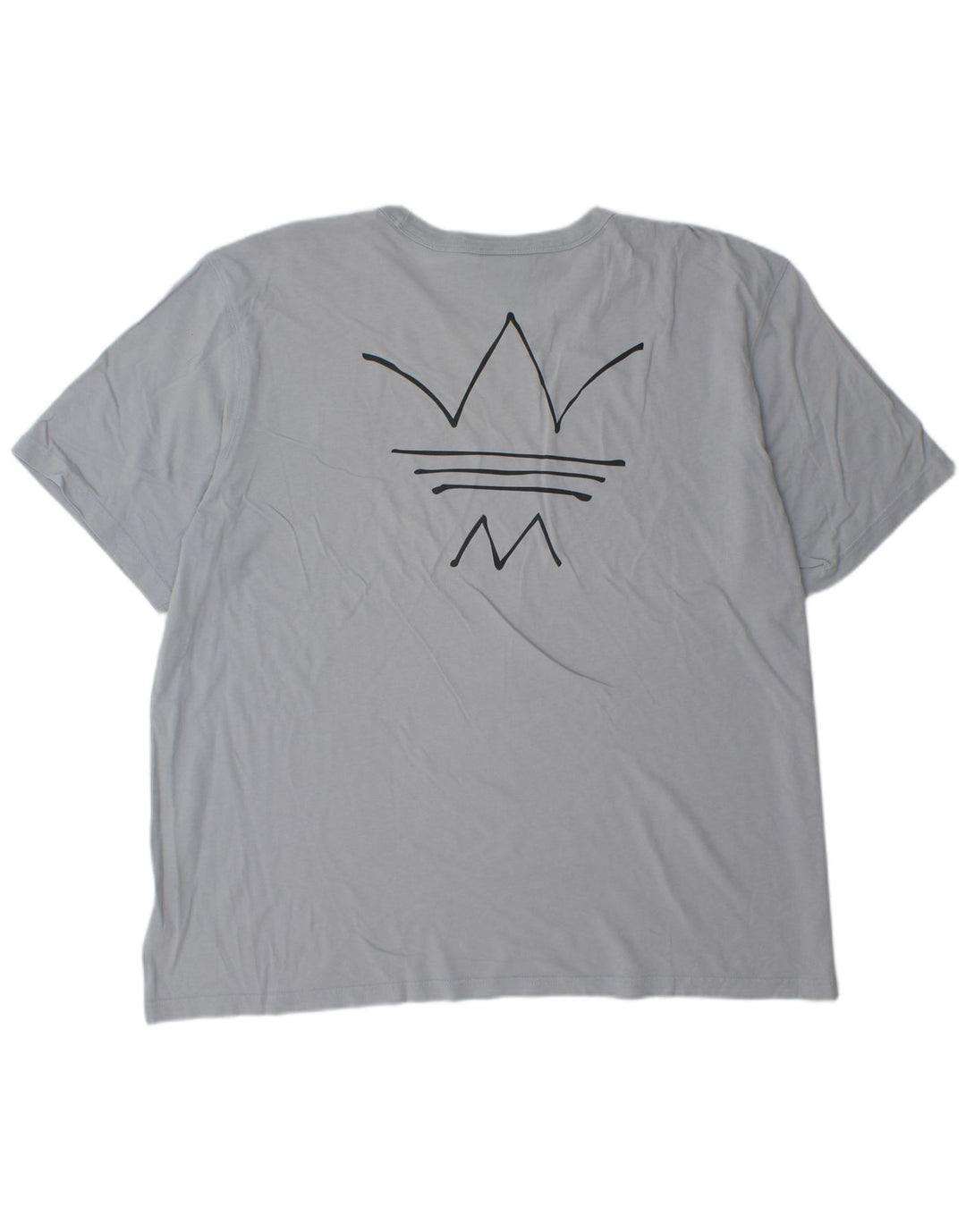 Camiseta gráfica masculina Adidas Top 2XL algodão azul