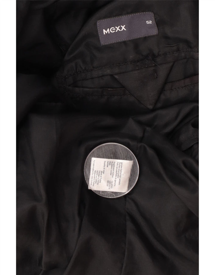 Jaqueta blazer masculina de couro com 2 botões Mexx IT 52 XL couro preto