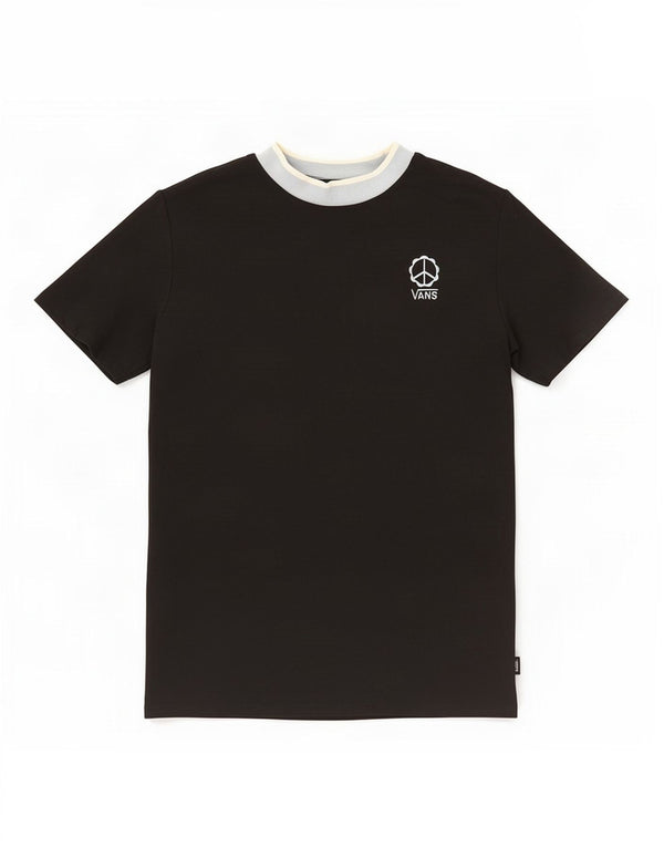 Vestido camiseta feminino Vans UK 10 pequeno preto colorblock algodão