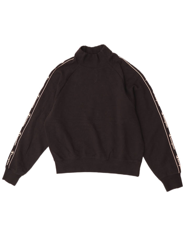 Champion feminino gráfico moletom jumper UK 18 XL algodão preto