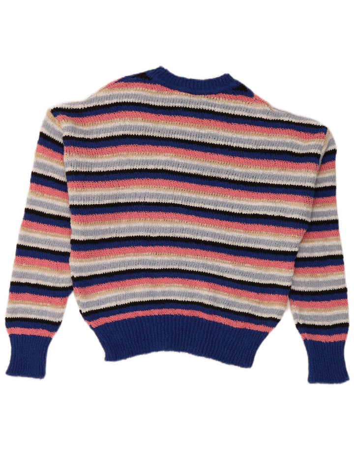 Suéter feminino Marks & Spencer com gola redonda Reino Unido 10 pequeno multicolorido