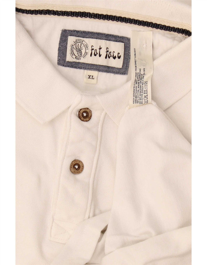 Camisa polo masculina Fat Face XL algodão branco