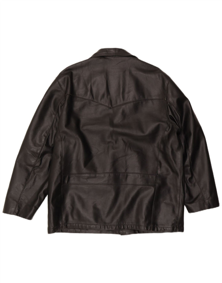 Casaco de couro masculino Charro UK 42 XL couro preto