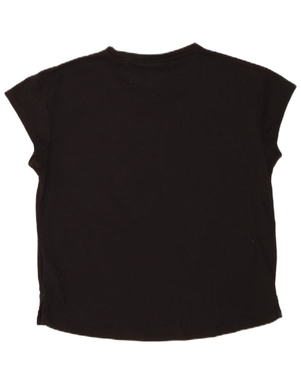 Puma Camiseta Feminina Graphic Top UK 14 Médio Preto Poliéster