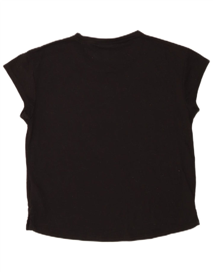 Puma Camiseta Feminina Graphic Top UK 14 Médio Preto Poliéster