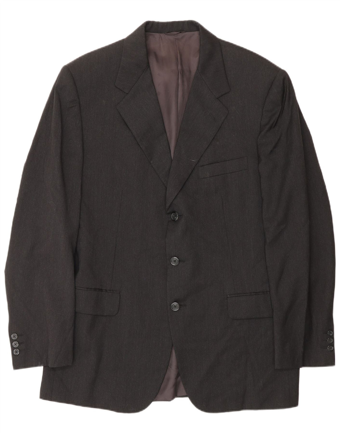 Jaqueta blazer masculina Burberrys com 3 botões IT 52 grande lã cinza