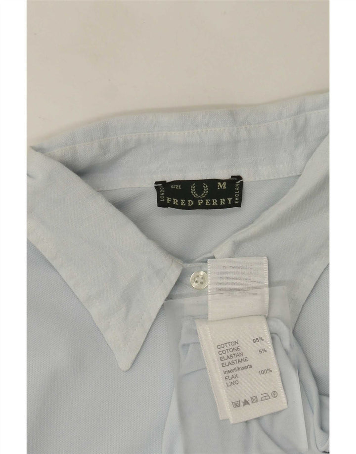 Vestido polo feminino Fred Perry Reino Unido 12 algodão azul médio