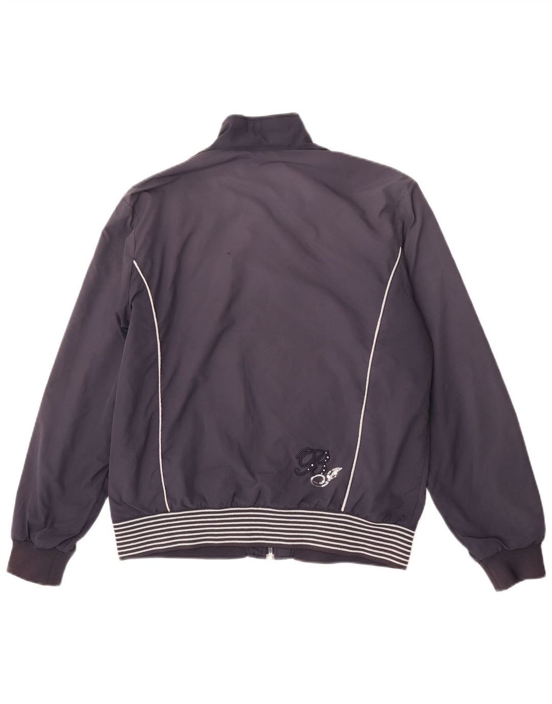Jaqueta bomber feminina Fila UK 18 XL poliéster listrado azul marinho