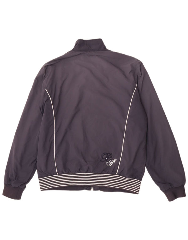 Jaqueta bomber feminina Fila UK 18 XL poliéster listrado azul marinho