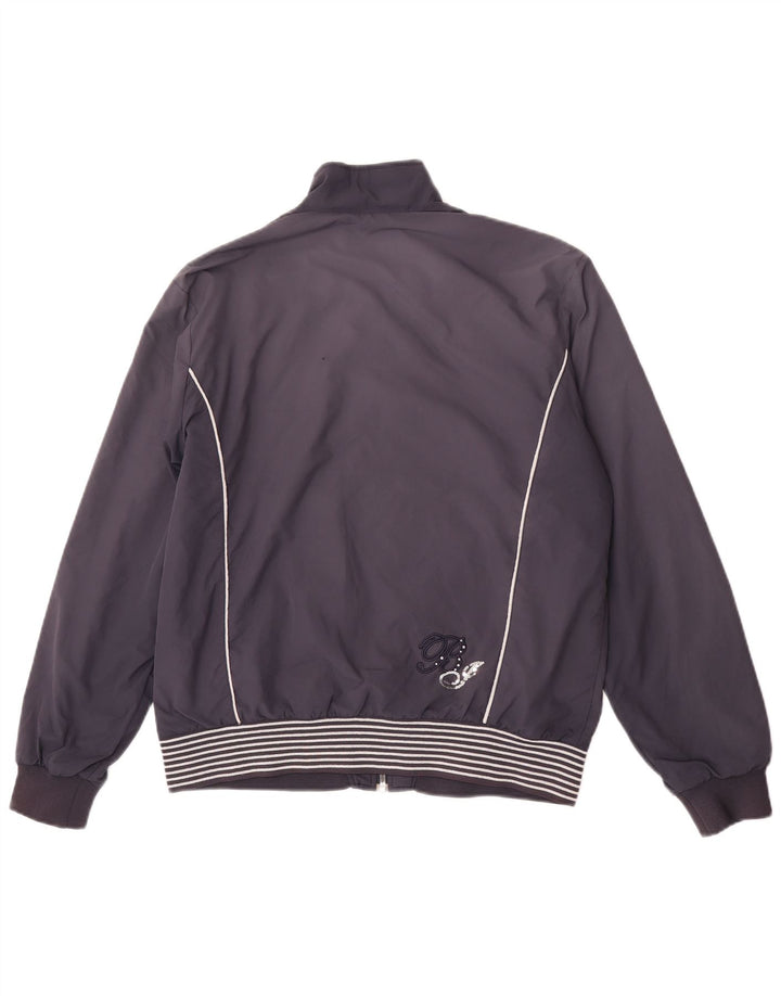 Jaqueta bomber feminina Fila UK 18 XL poliéster listrado azul marinho