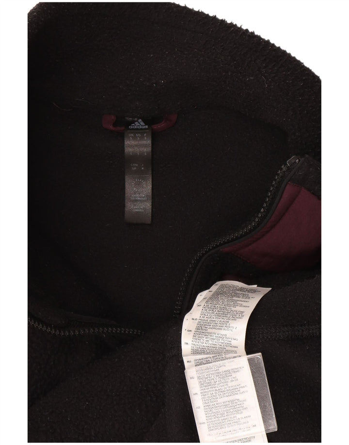 Adidas Mens Fleece Jacket UK 36 Pequeno Preto Colourblock Poliéster