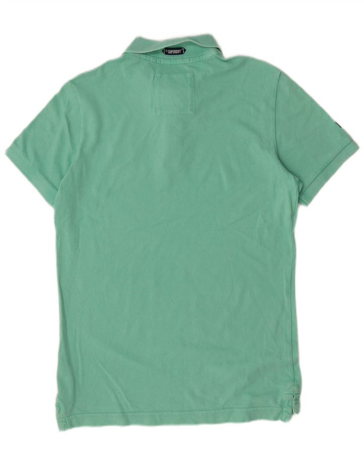 Camisa polo masculina Superdry médio verde algodão clássico