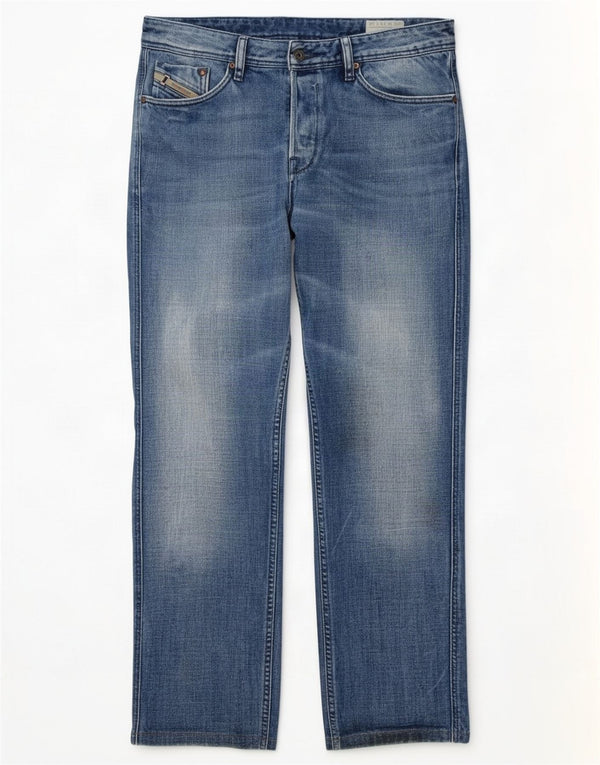 Diesel Masculino Dughan Straight Jeans W33 L30 Azul Algodão
