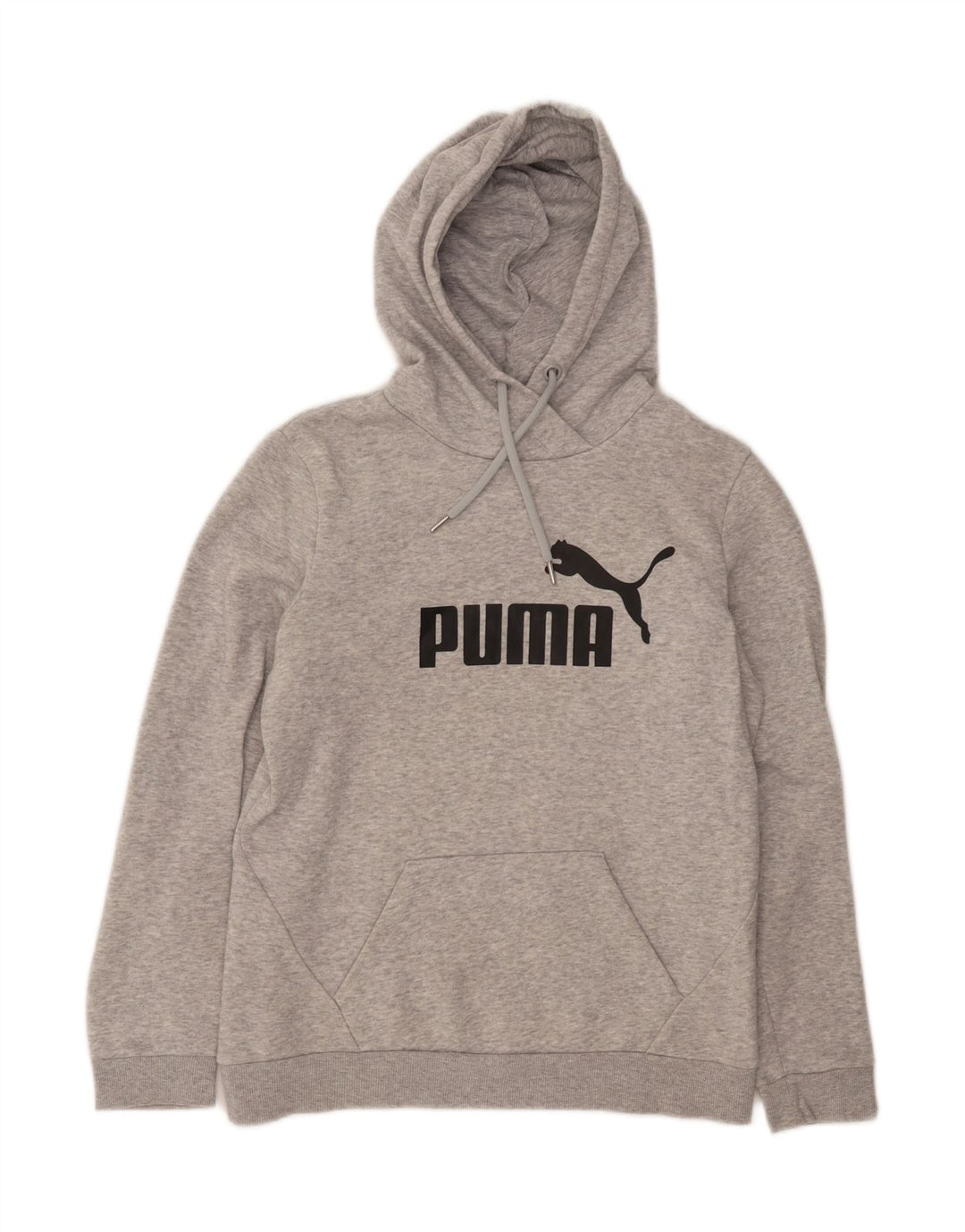 PUMA Womens Graphic Hoodie Jumper UK 12 Medium  Grey Cotton Vintage Puma and Second-Hand Puma from Messina Hembry 