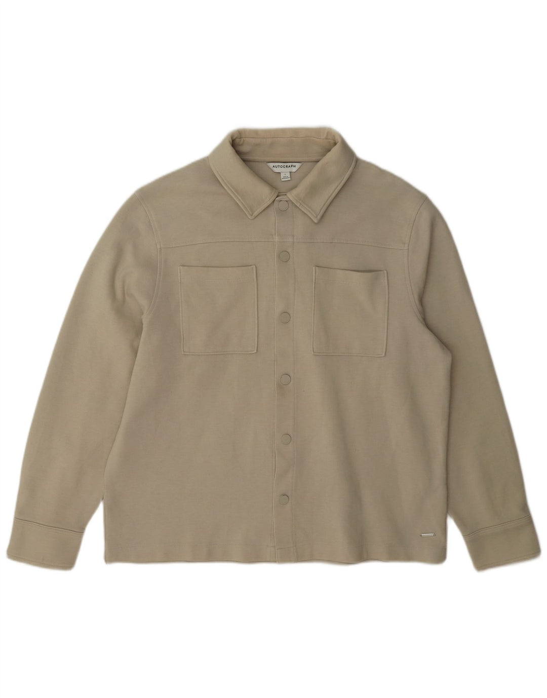 Jaqueta bomber masculina Marks & Spencer Autograph Reino Unido 40 grande poliéster bege