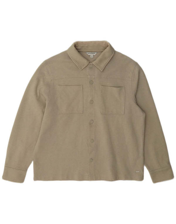 Jaqueta bomber masculina Marks & Spencer Autograph Reino Unido 40 grande poliéster bege
