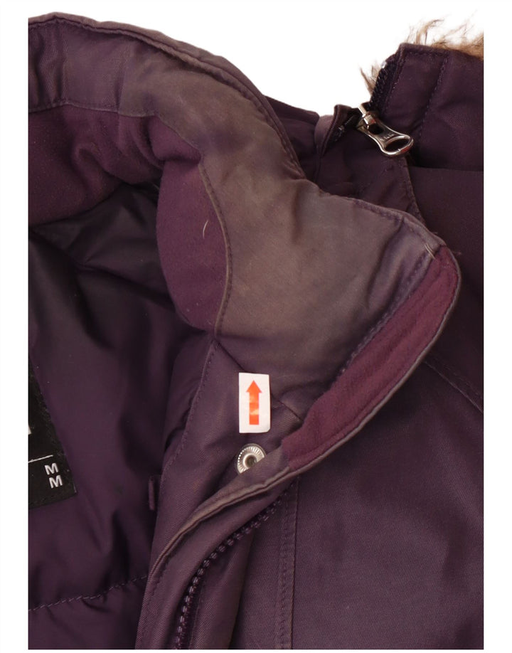 Jaqueta parka acolchoada com capuz feminina The North Face Reino Unido 12 médio roxo inverno