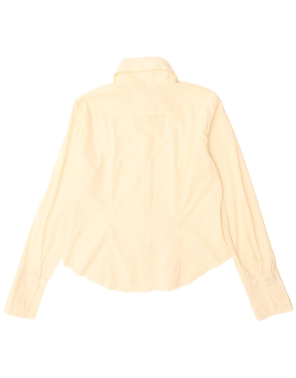 Camisa Benetton Mulher UK 16 Grande Branco