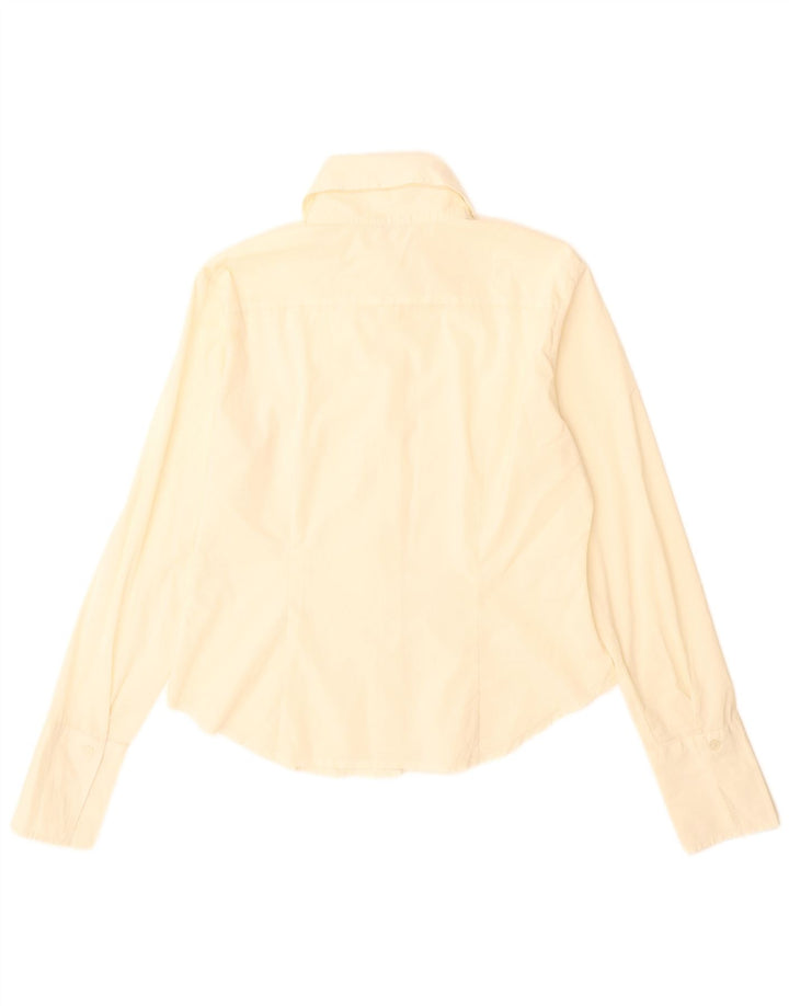 Camisa Benetton Mulher UK 16 Grande Branco