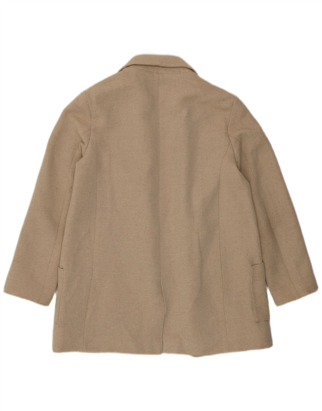 Jaqueta Zara Womens Open Blazer UK 16 Grande Off White