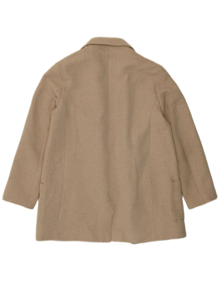 Jaqueta Zara Womens Open Blazer UK 16 Grande Off White