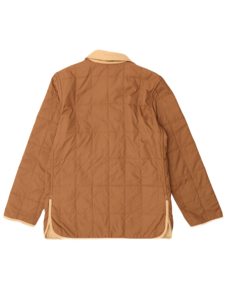 Jaqueta acolchoada reversível feminina Slam UK 14 nylon bege médio