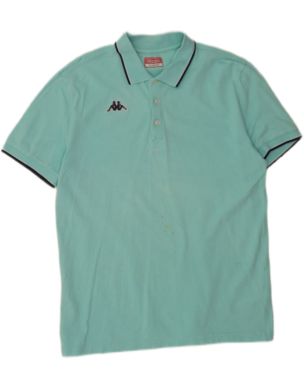 Camisa polo masculina Kappa XL algodão turquesa
