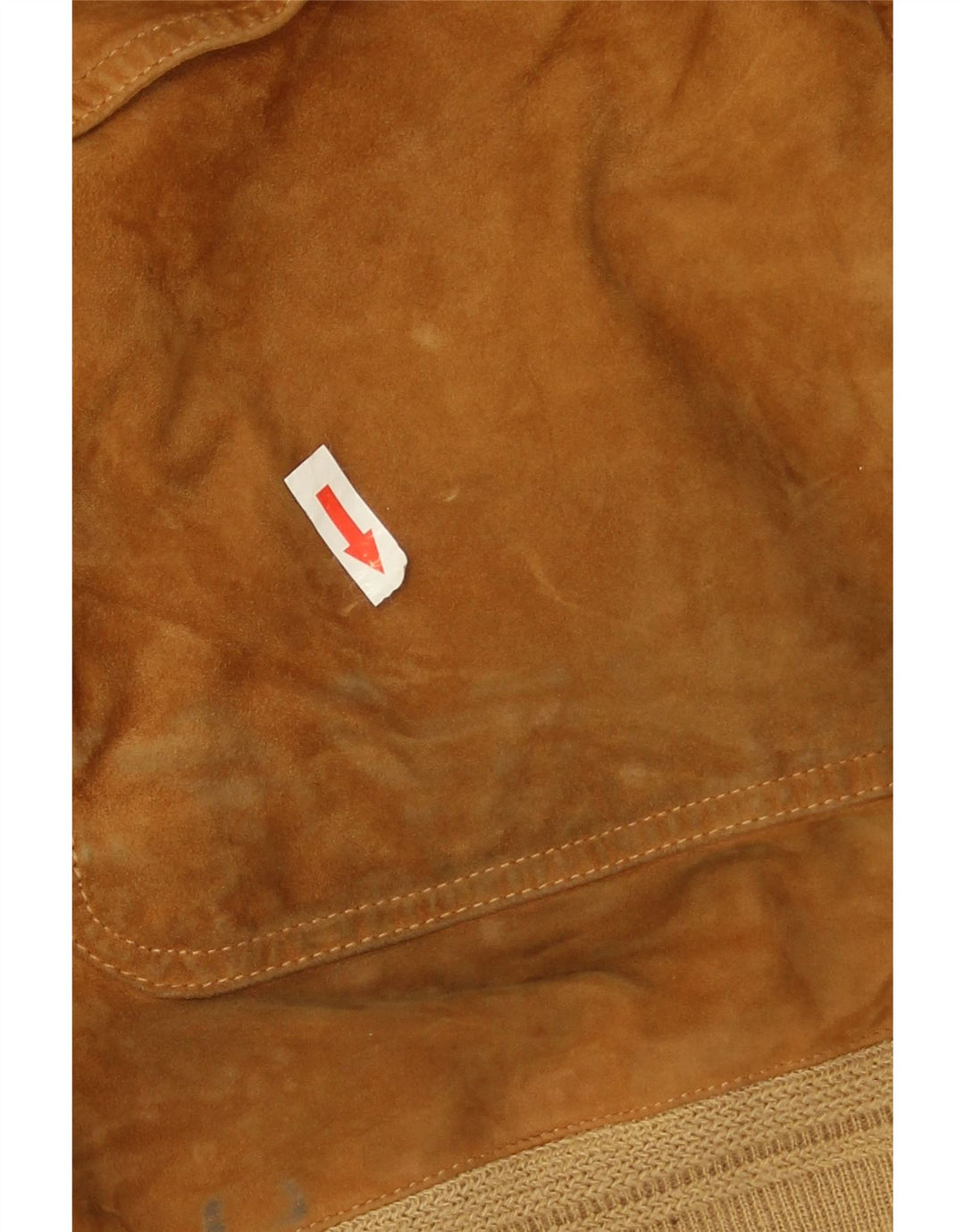 Jaqueta bomber masculina vintage de camurça Reino Unido 44 2XL couro marrom