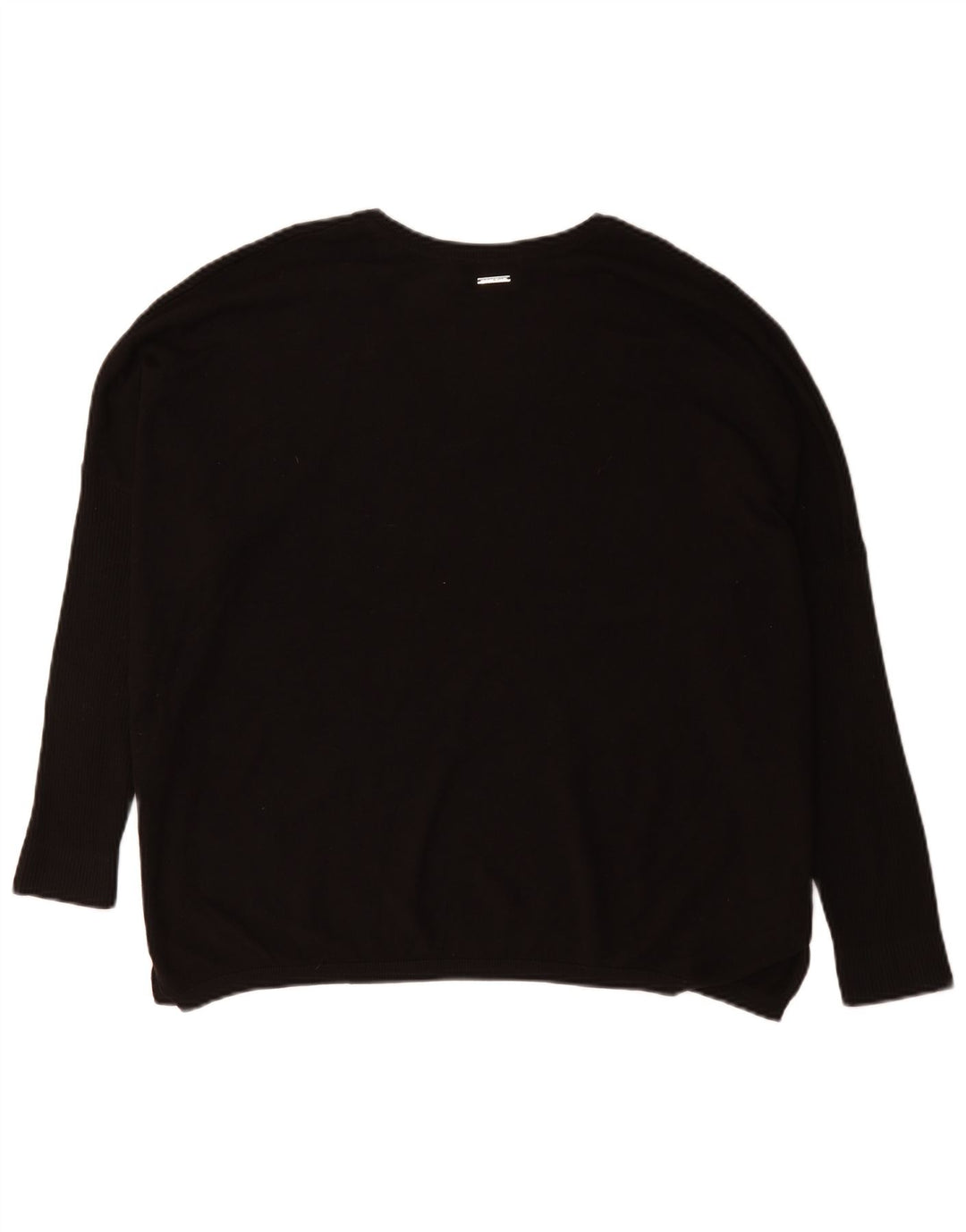 Suéter feminino Dkny com estampa grande e decote em V Reino Unido 16 grande preto