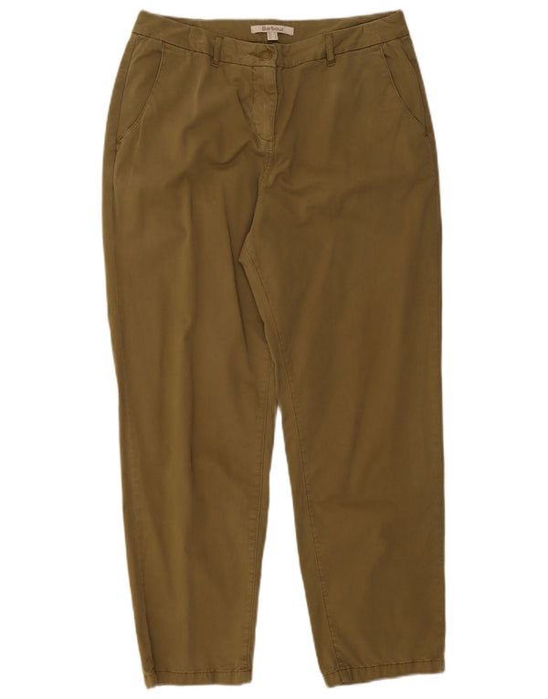 Calça Chino Cônica Feminina Barbour Reino Unido 12 Médio W30 L26 Algodão Cáqui