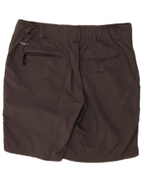 Columbia Womens Omni-Shade Cargo Shorts EUA 12 Grande W30 Cinza Nylon