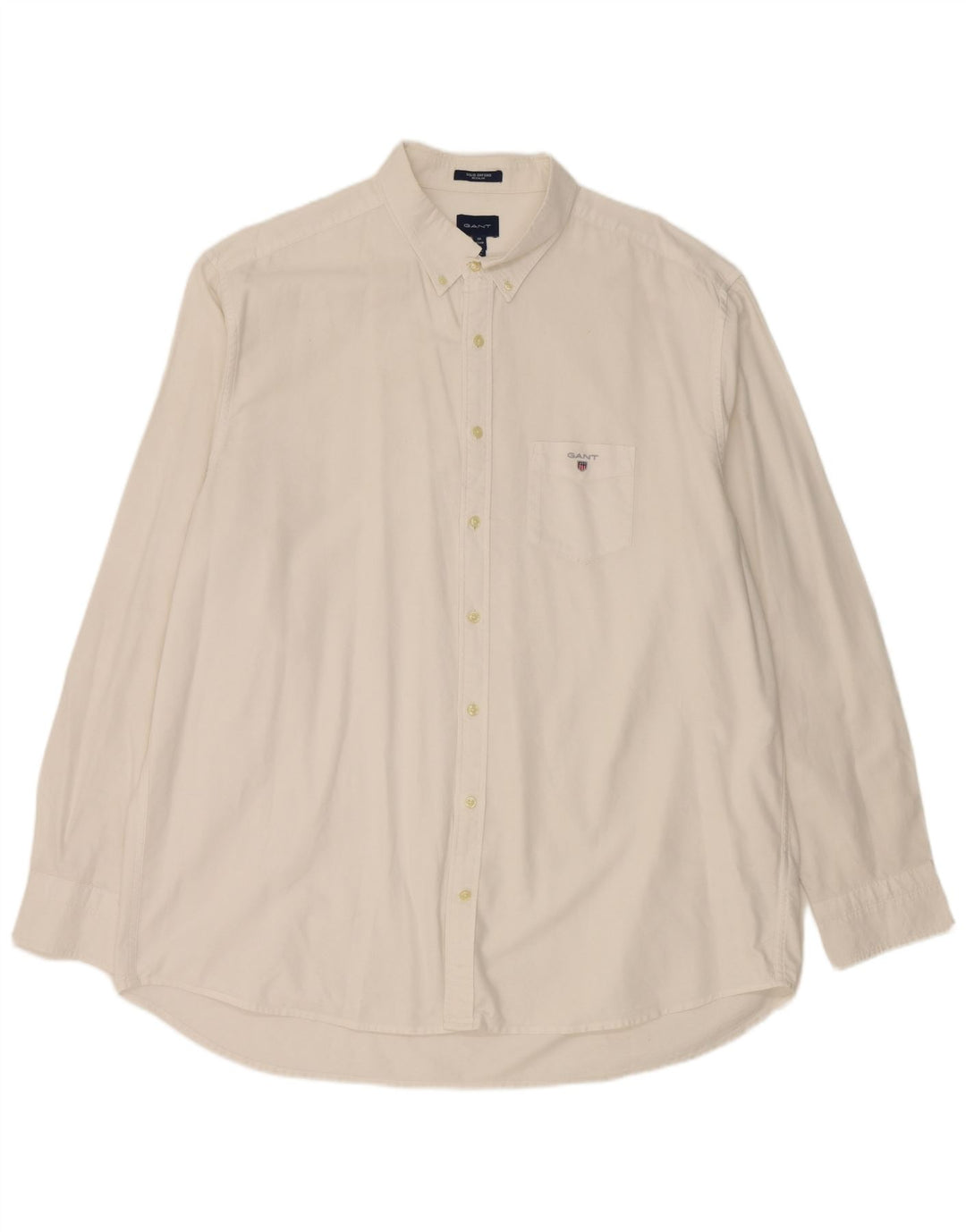 Camisa masculina Gant Regular Fit tamanho 47/48 19 3XL algodão branco