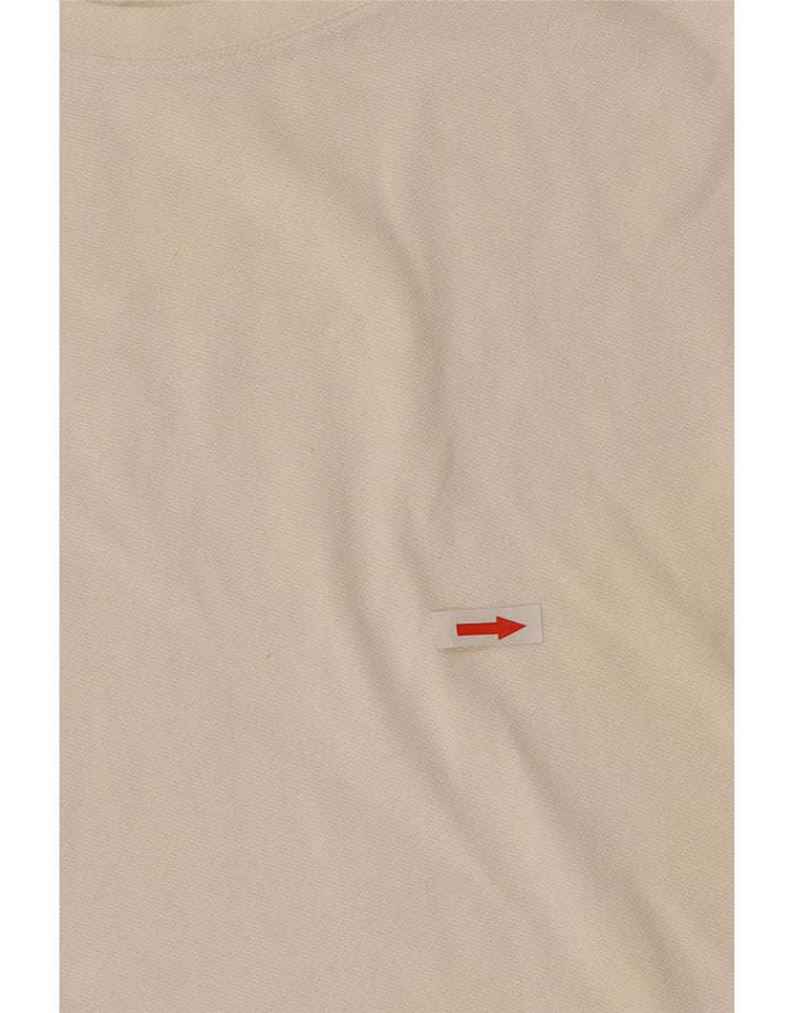 Camiseta feminina Lacoste tamanho superior 42 grande algodão branco