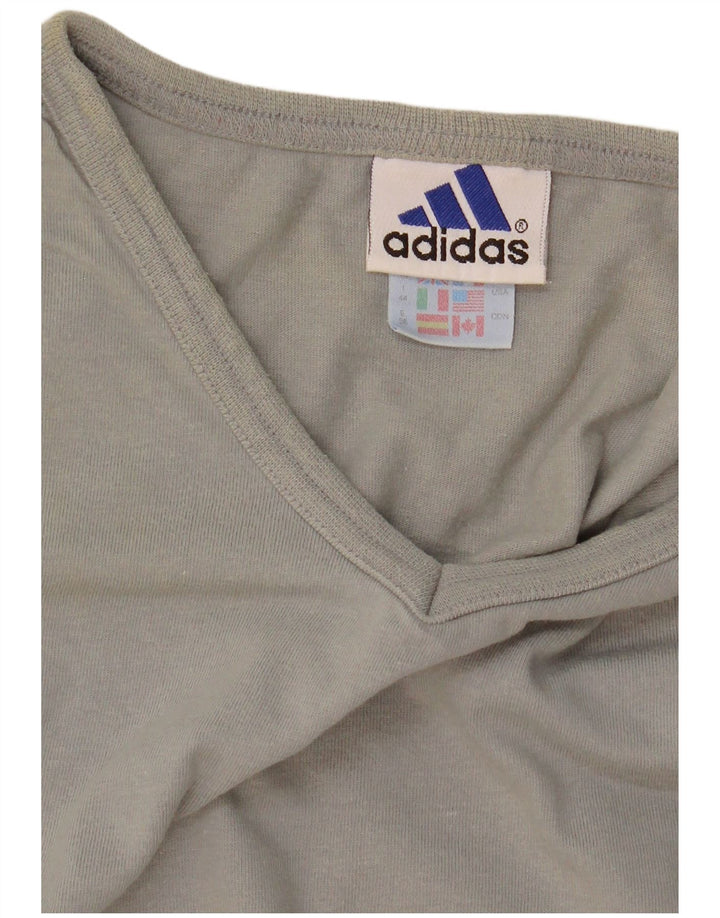 Camiseta Feminina Adidas Top UK 12 Algodão Cinza Médio
