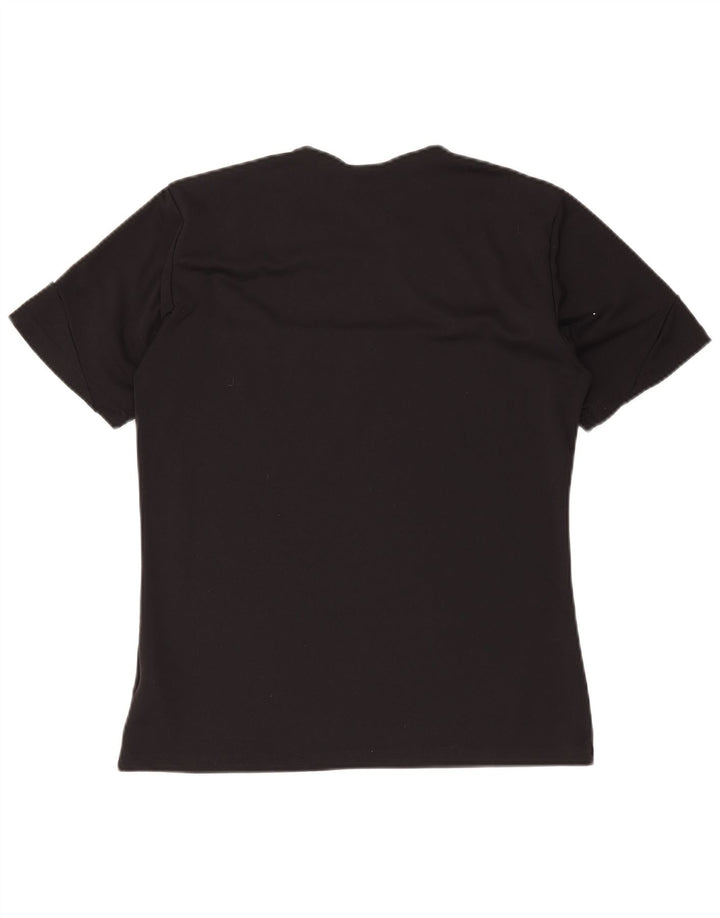 ADIDAS Mens Climalite Camiseta Top Pequeno Preto Colourblock Poliéster