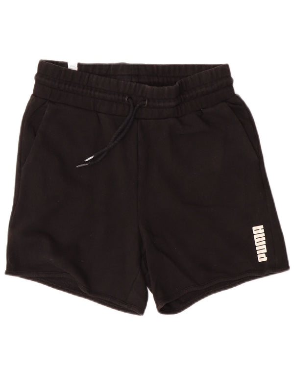 Shorts esportivos femininos PUMA UK 8 pequeno algodão preto