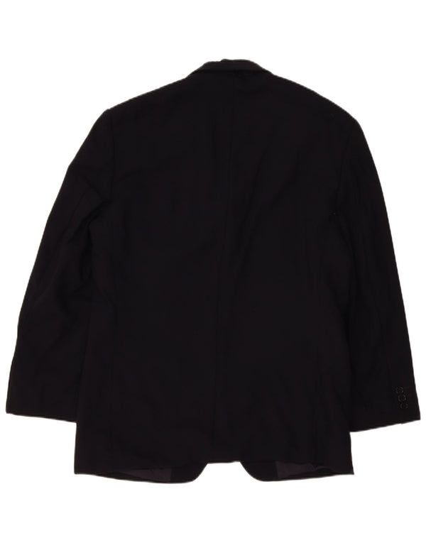 Jaqueta blazer masculina de 3 botões Marks & Spencer Reino Unido 38 médio azul marinho nova lã