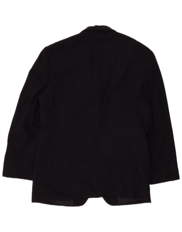Jaqueta blazer masculina de 3 botões Marks & Spencer Reino Unido 38 médio azul marinho nova lã