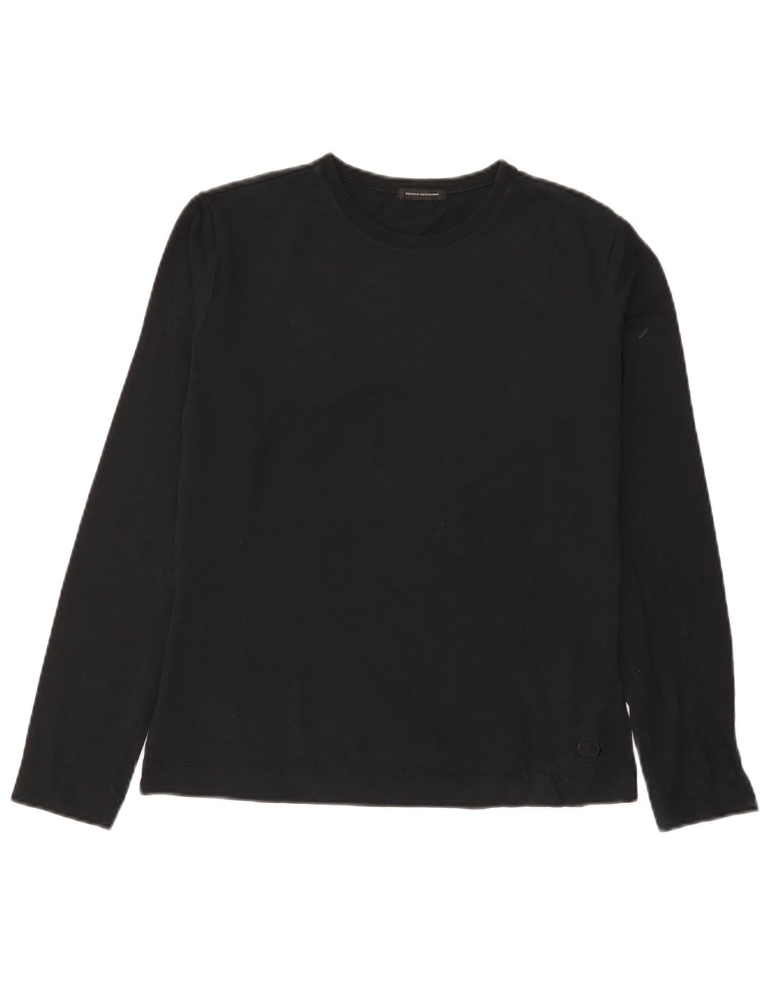 SERGIO TACCHINI Top feminino manga comprida UK 14 médio preto