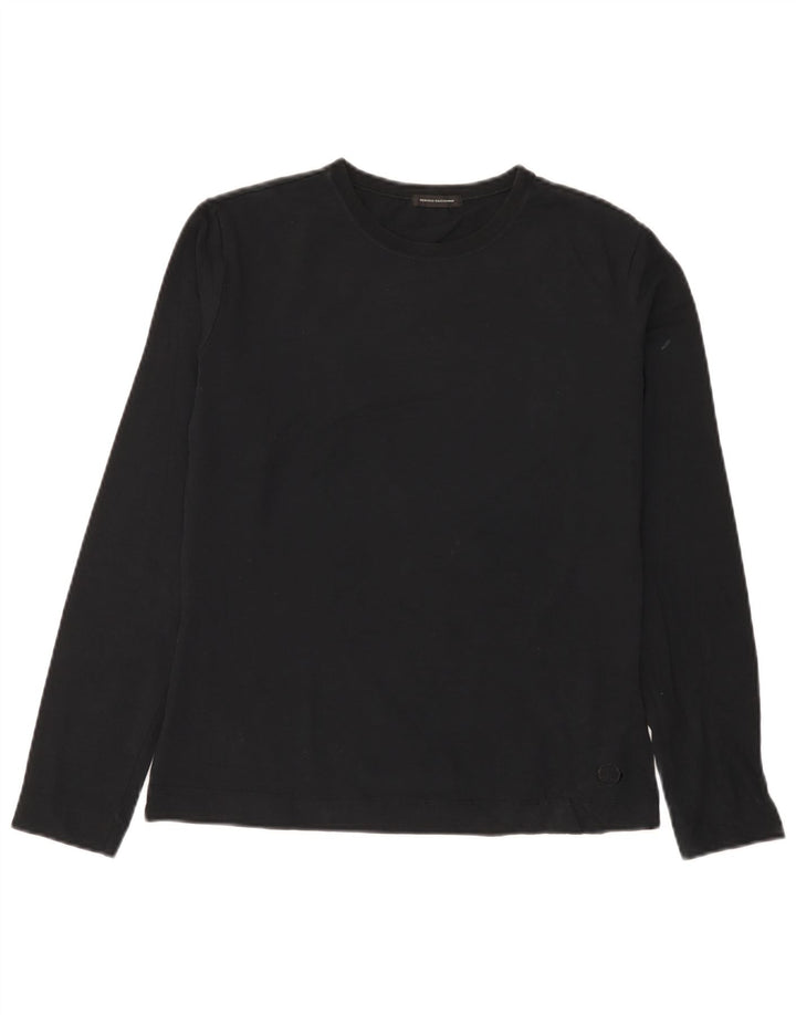 SERGIO TACCHINI Top feminino manga comprida UK 14 médio preto