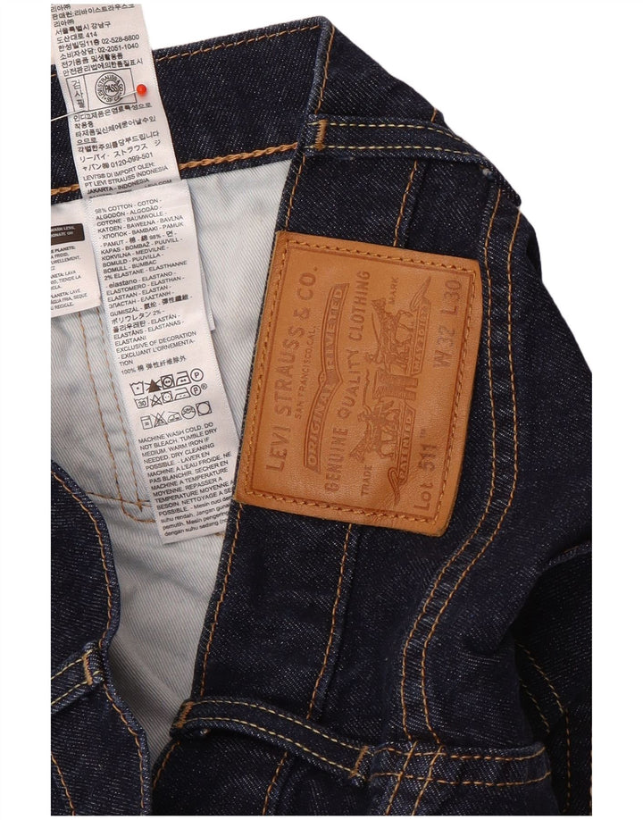 Levi's Masculino 511 Slim Jeans W32 L30 Azul Marinho Algodão