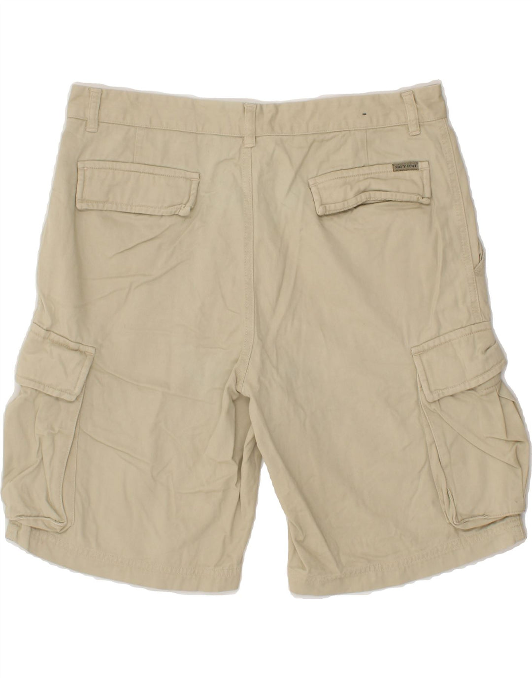 NAVY COAT Mens Cargo Shorts IT 52 2XL W34 Beige Cotton Vintage Navy Coat and Second-Hand Navy Coat from Messina Hembry 