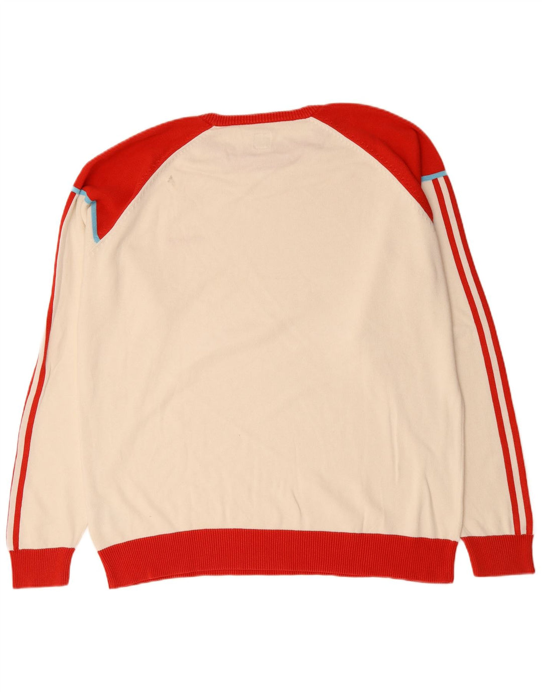 Adidas Mens Moletom Jumper XL Branco Colorblock Algodão