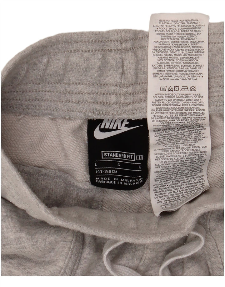 Shorts esportivos NIKE para meninos Air Standard Fit 12-13 anos grande cinza algodão